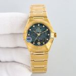 Omega 5th Constellation 29MM 8700 Movement Stainless Steel Gold Bezel Watch